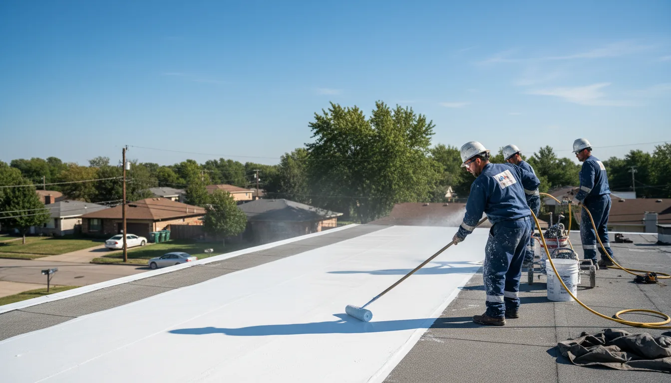 Commercial roof coating in Forest, IN near me